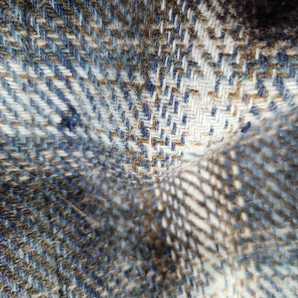 Talbots skirt Womens Blue Plaid Wool-Blend Pencil Size 10 career office - Picture 8 of 8